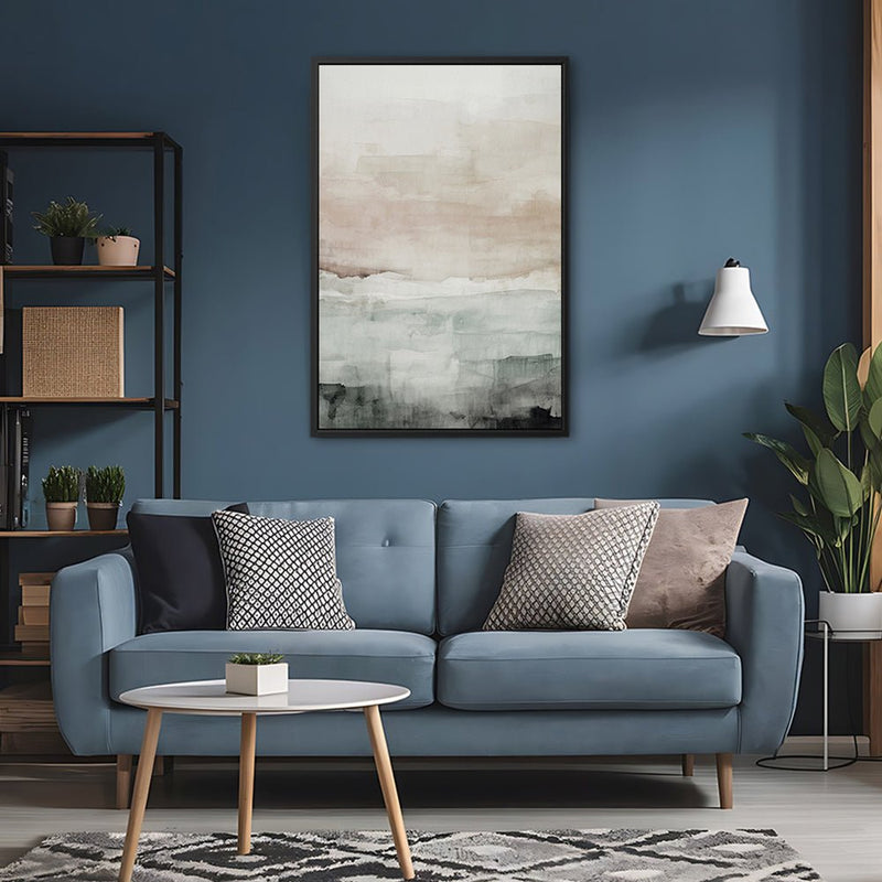 Canvas Wall Art Stretched Over Wooden Frame with Floating Frame and Abstract Painting CV4110 - Al Rugaib Furniture