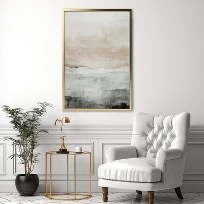 Canvas Wall Art Stretched Over Wooden Frame with Floating Frame and Abstract Painting CV4110 - Al Rugaib Furniture