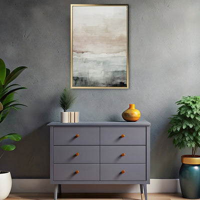 Canvas Wall Art Stretched Over Wooden Frame with Floating Frame and Abstract Painting CV4110 - Al Rugaib Furniture