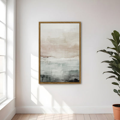 Canvas Wall Art Stretched Over Wooden Frame with Floating Frame and Abstract Painting CV4110 - Al Rugaib Furniture