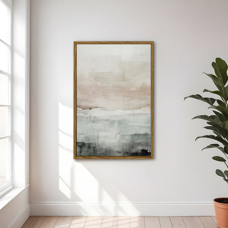 Canvas Wall Art Stretched Over Wooden Frame with Floating Frame and Abstract Painting CV4110 - Al Rugaib Furniture