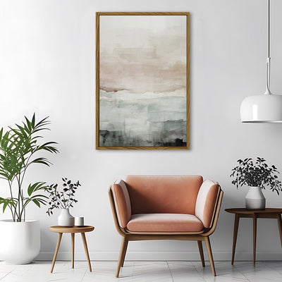 Canvas Wall Art Stretched Over Wooden Frame with Floating Frame and Abstract Painting CV4110 - Al Rugaib Furniture