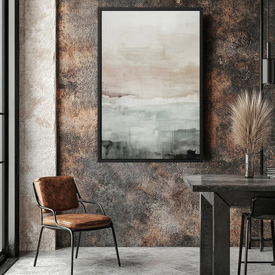 Canvas Wall Art Stretched Over Wooden Frame with Floating Frame and Abstract Painting CV4110 - Al Rugaib Furniture