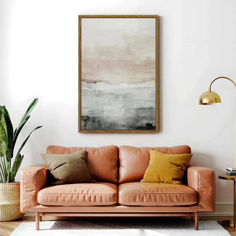 Canvas Wall Art Stretched Over Wooden Frame with Floating Frame and Abstract Painting CV4110 - Al Rugaib Furniture