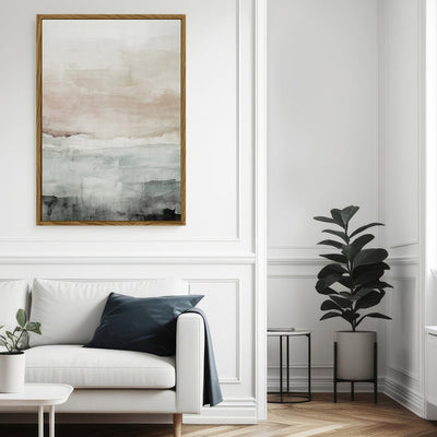 Canvas Wall Art Stretched Over Wooden Frame with Floating Frame and Abstract Painting CV4110 - Al Rugaib Furniture