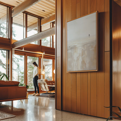 Canvas Wall Art Stretched Over Wooden Frame with Floating Frame and Alone Painting CV4112 - Al Rugaib Furniture