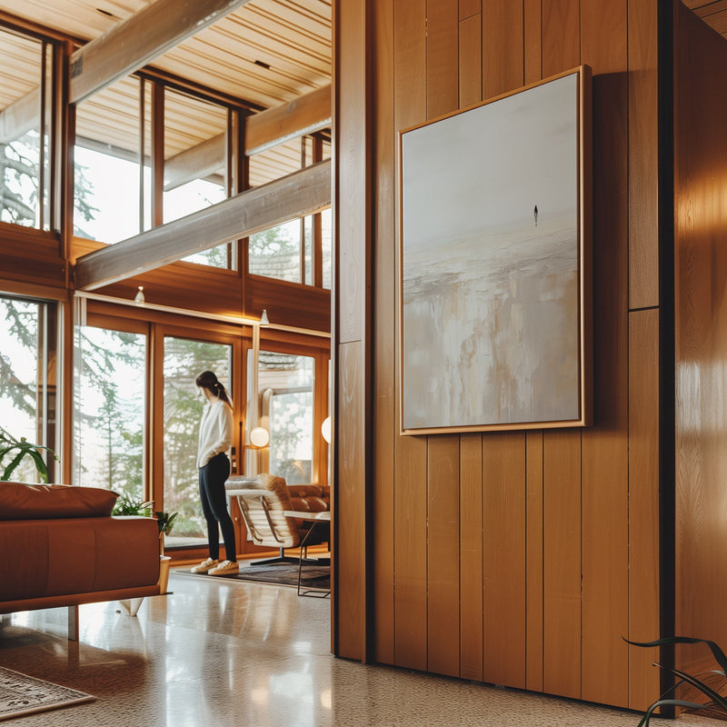 Canvas Wall Art Stretched Over Wooden Frame with Floating Frame and Alone Painting CV4112 - Al Rugaib Furniture