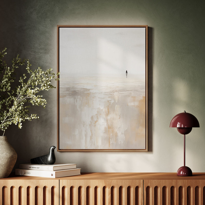 Canvas Wall Art Stretched Over Wooden Frame with Floating Frame and Alone Painting CV4112 - Al Rugaib Furniture