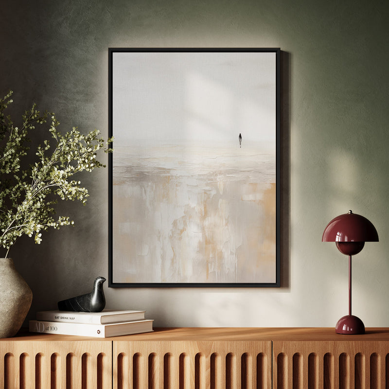 Canvas Wall Art Stretched Over Wooden Frame with Floating Frame and Alone Painting CV4112 - Al Rugaib Furniture
