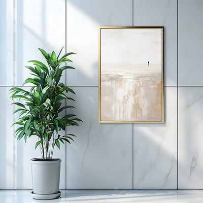 Canvas Wall Art Stretched Over Wooden Frame with Floating Frame and Alone Painting CV4112 - Al Rugaib Furniture