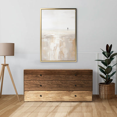 Canvas Wall Art Stretched Over Wooden Frame with Floating Frame and Alone Painting CV4112 - Al Rugaib Furniture