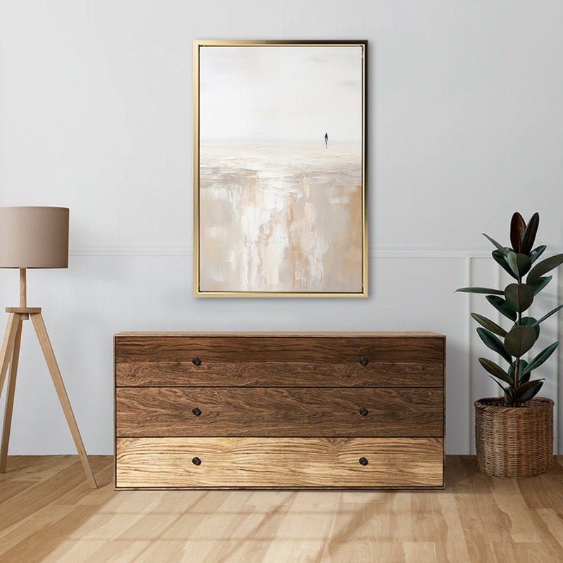 Canvas Wall Art Stretched Over Wooden Frame with Floating Frame and Alone Painting CV4112 - Al Rugaib Furniture