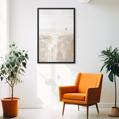 Canvas Wall Art Stretched Over Wooden Frame with Floating Frame and Alone Painting CV4112 - Al Rugaib Furniture