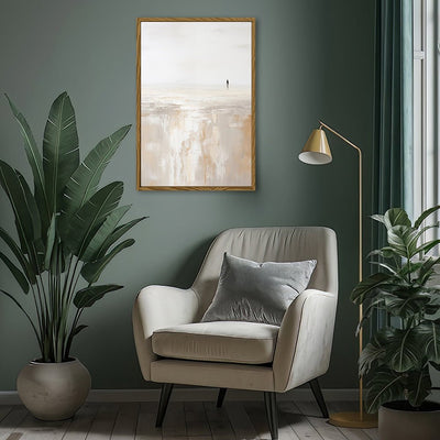 Canvas Wall Art Stretched Over Wooden Frame with Floating Frame and Alone Painting CV4112 - Al Rugaib Furniture