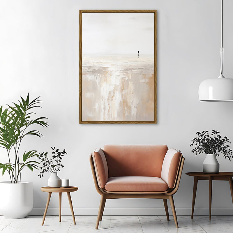 Canvas Wall Art Stretched Over Wooden Frame with Floating Frame and Alone Painting CV4112 - Al Rugaib Furniture