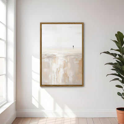 Canvas Wall Art Stretched Over Wooden Frame with Floating Frame and Alone Painting CV4112 - Al Rugaib Furniture