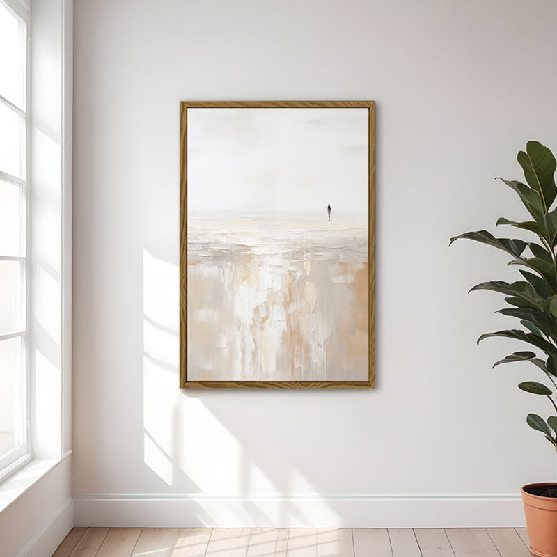 Canvas Wall Art Stretched Over Wooden Frame with Floating Frame and Alone Painting CV4112 - Al Rugaib Furniture