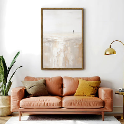 Canvas Wall Art Stretched Over Wooden Frame with Floating Frame and Alone Painting CV4112 - Al Rugaib Furniture