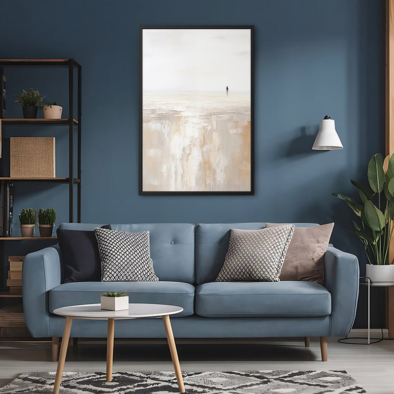 Canvas Wall Art Stretched Over Wooden Frame with Floating Frame and Alone Painting CV4112 - Al Rugaib Furniture