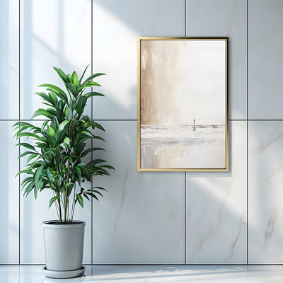 Canvas Wall Art Stretched Over Wooden Frame with Floating Frame and Alone Painting CV4113 - Al Rugaib Furniture