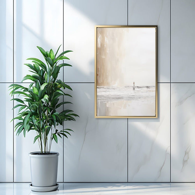 Canvas Wall Art Stretched Over Wooden Frame with Floating Frame and Alone Painting CV4113 - Al Rugaib Furniture