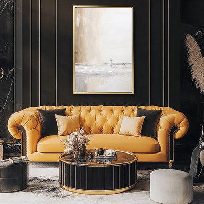 Canvas Wall Art Stretched Over Wooden Frame with Floating Frame and Alone Painting CV4113 - Al Rugaib Furniture