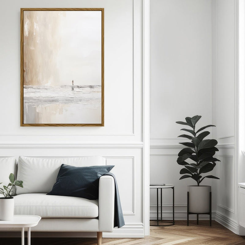 Canvas Wall Art Stretched Over Wooden Frame with Floating Frame and Alone Painting CV4113 - Al Rugaib Furniture