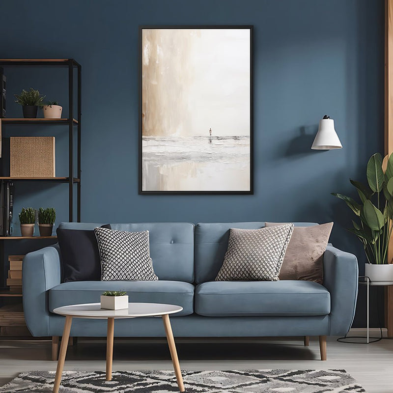 Canvas Wall Art Stretched Over Wooden Frame with Floating Frame and Alone Painting CV4113 - Al Rugaib Furniture