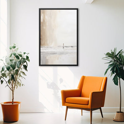 Canvas Wall Art Stretched Over Wooden Frame with Floating Frame and Alone Painting CV4113 - Al Rugaib Furniture