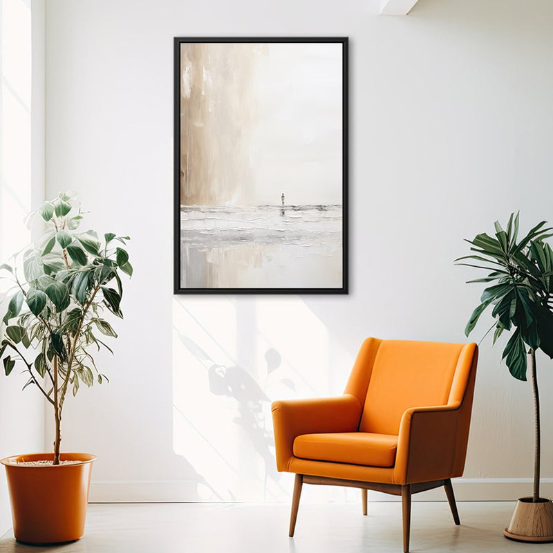 Canvas Wall Art Stretched Over Wooden Frame with Floating Frame and Alone Painting CV4113 - Al Rugaib Furniture