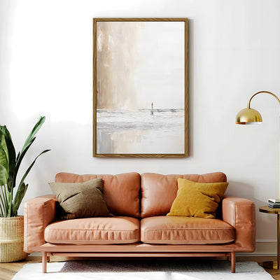 Canvas Wall Art Stretched Over Wooden Frame with Floating Frame and Alone Painting CV4113 - Al Rugaib Furniture