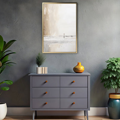 Canvas Wall Art Stretched Over Wooden Frame with Floating Frame and Alone Painting CV4113 - Al Rugaib Furniture