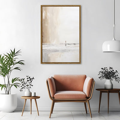 Canvas Wall Art Stretched Over Wooden Frame with Floating Frame and Alone Painting CV4113 - Al Rugaib Furniture