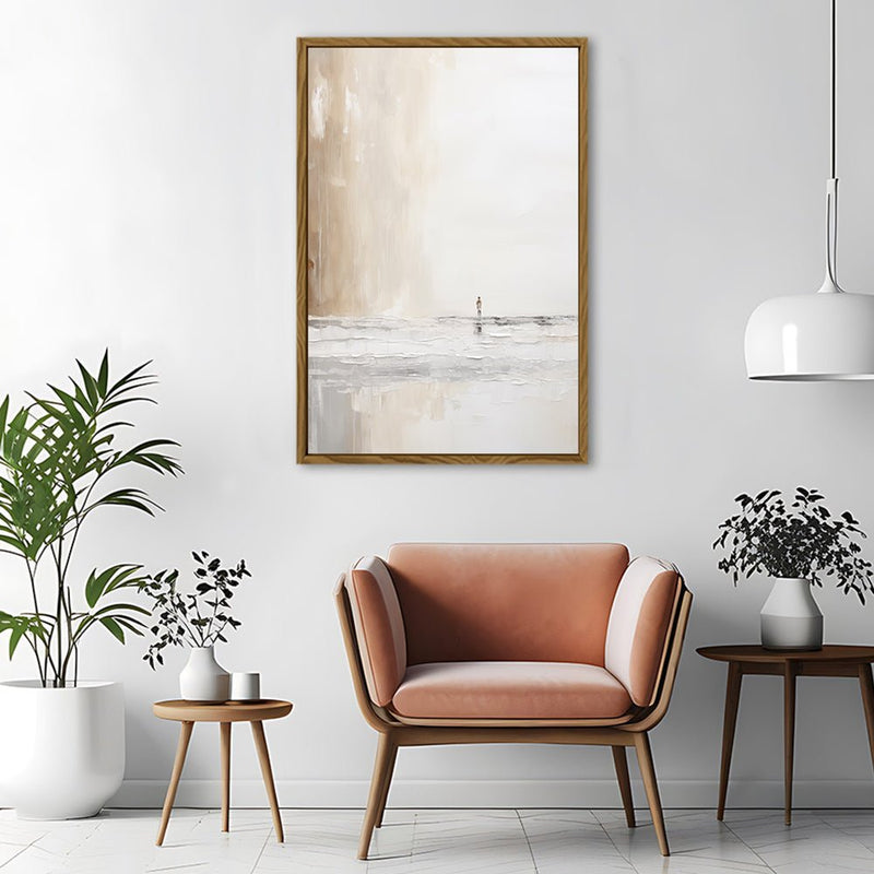 Canvas Wall Art Stretched Over Wooden Frame with Floating Frame and Alone Painting CV4113 - Al Rugaib Furniture