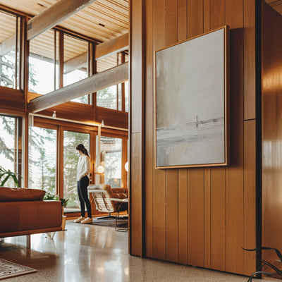 Canvas Wall Art Stretched Over Wooden Frame with Floating Frame and Alone Painting CV4113 - Al Rugaib Furniture