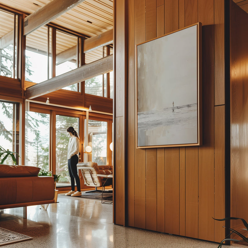 Canvas Wall Art Stretched Over Wooden Frame with Floating Frame and Alone Painting CV4113 - Al Rugaib Furniture