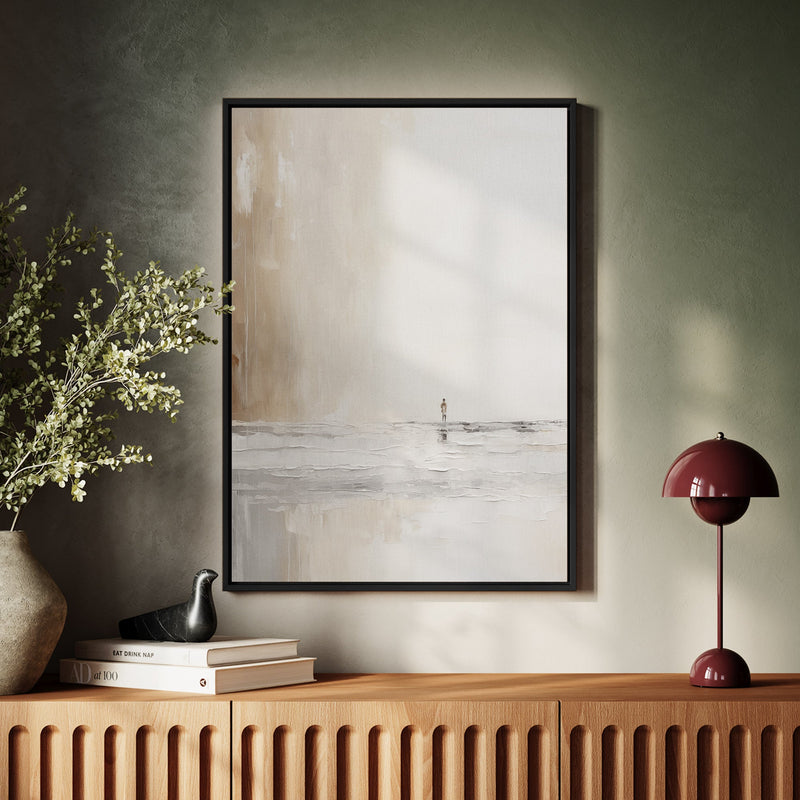 Canvas Wall Art Stretched Over Wooden Frame with Floating Frame and Alone Painting CV4113 - Al Rugaib Furniture