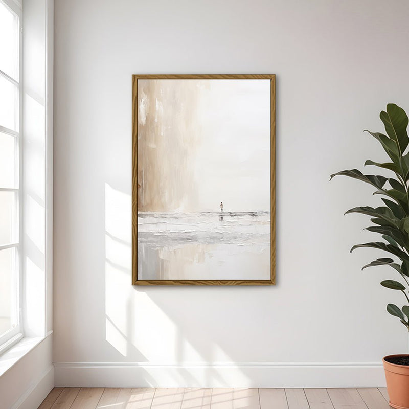 Canvas Wall Art Stretched Over Wooden Frame with Floating Frame and Alone Painting CV4113 - Al Rugaib Furniture