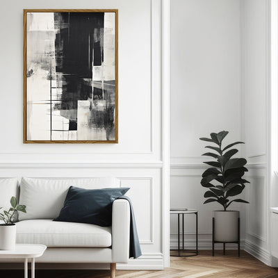 Canvas Wall Art Stretched Over Wooden Frame with Floating Frame and Black Gate Painting CV4210 - Al Rugaib Furniture