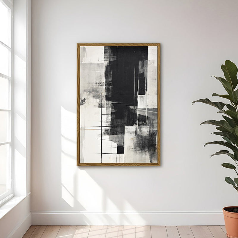 Canvas Wall Art Stretched Over Wooden Frame with Floating Frame and Black Gate Painting CV4210 - Al Rugaib Furniture
