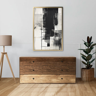 Canvas Wall Art Stretched Over Wooden Frame with Floating Frame and Black Gate Painting CV4210 - Al Rugaib Furniture