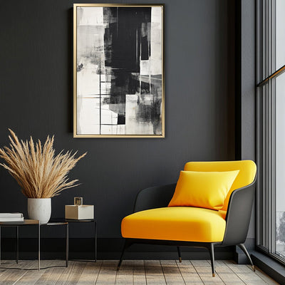 Canvas Wall Art Stretched Over Wooden Frame with Floating Frame and Black Gate Painting CV4210 - Al Rugaib Furniture