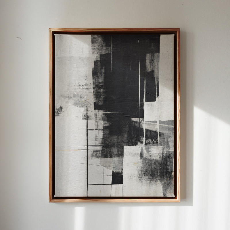 Canvas Wall Art Stretched Over Wooden Frame with Floating Frame and Black Gate Painting CV4210 - Al Rugaib Furniture