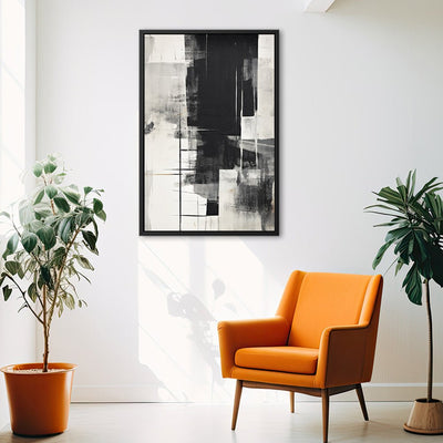 Canvas Wall Art Stretched Over Wooden Frame with Floating Frame and Black Gate Painting CV4210 - Al Rugaib Furniture