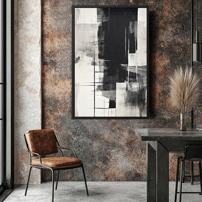 Canvas Wall Art Stretched Over Wooden Frame with Floating Frame and Black Gate Painting CV4210 - Al Rugaib Furniture