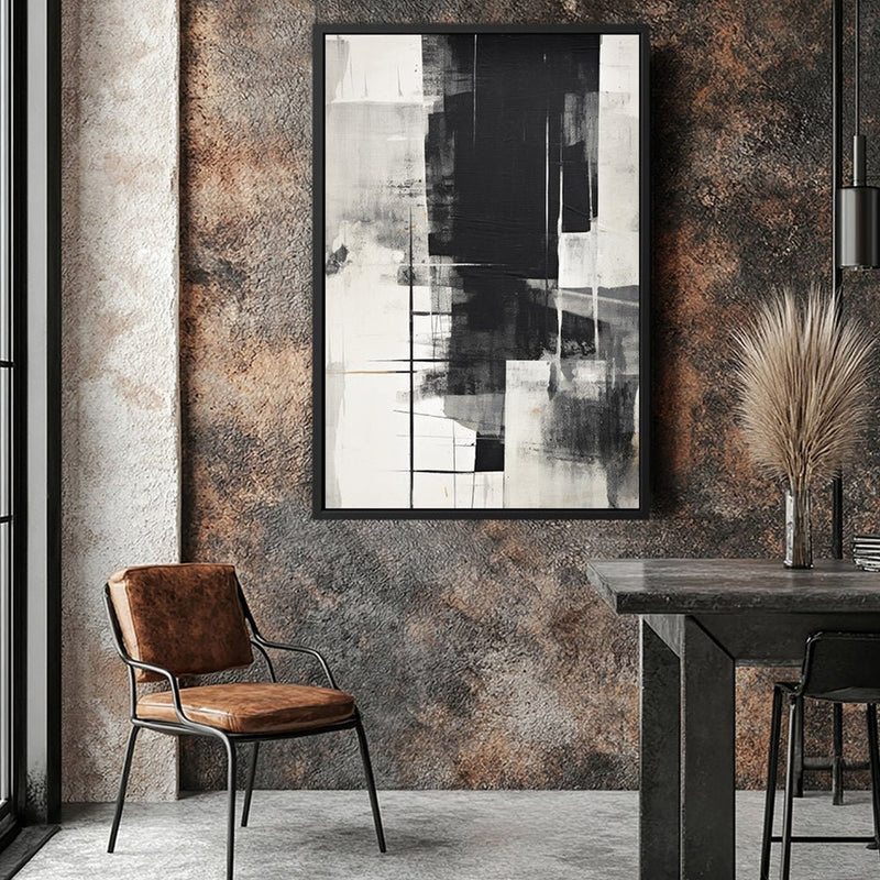 Canvas Wall Art Stretched Over Wooden Frame with Floating Frame and Black Gate Painting CV4210 - Al Rugaib Furniture