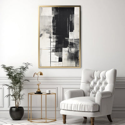 Canvas Wall Art Stretched Over Wooden Frame with Floating Frame and Black Gate Painting CV4210 - Al Rugaib Furniture