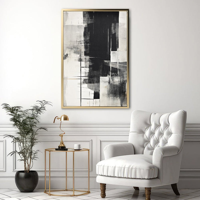 Canvas Wall Art Stretched Over Wooden Frame with Floating Frame and Black Gate Painting CV4210 - Al Rugaib Furniture