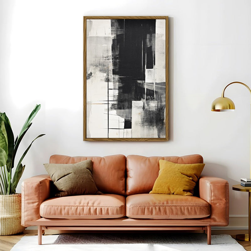 Canvas Wall Art Stretched Over Wooden Frame with Floating Frame and Black Gate Painting CV4210 - Al Rugaib Furniture