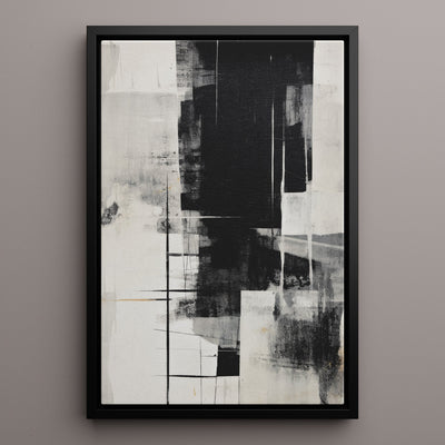 Canvas Wall Art Stretched Over Wooden Frame with Floating Frame and Black Gate Painting CV4210 - Al Rugaib Furniture